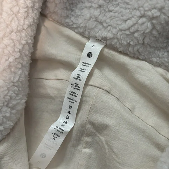 NWT Lululemon Cinchable Fleece Zip-Up